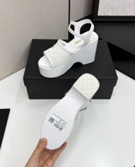 Chanel Platform Wedge Sandals