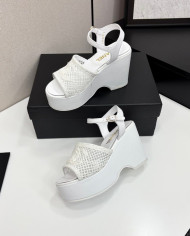 Chanel Platform Wedge Sandals