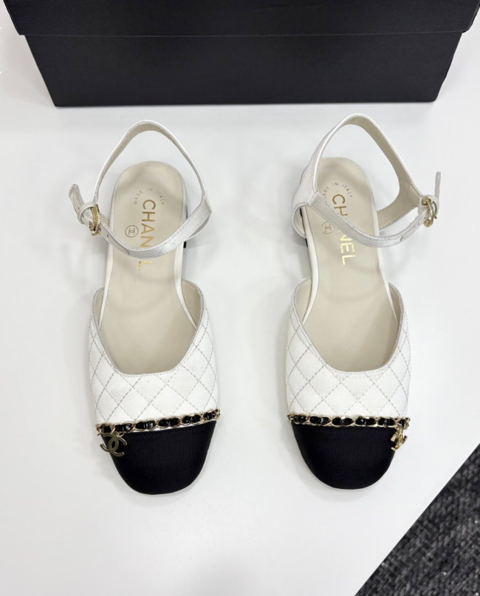 Chanel Quilted Ankle Strap shoes