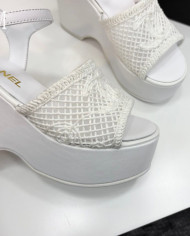 Chanel Platform Wedge Sandals