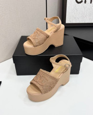 Chanel Platform Wedge Sandals
