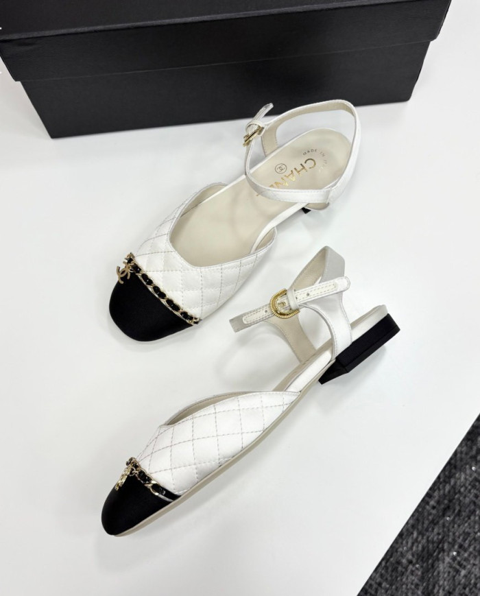 Chanel Quilted Ankle Strap shoes