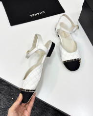 Chanel Quilted Ankle Strap shoes