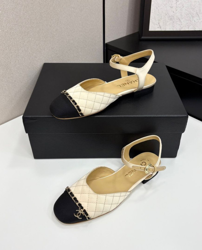 Chanel Quilted Ankle Strap shoes
