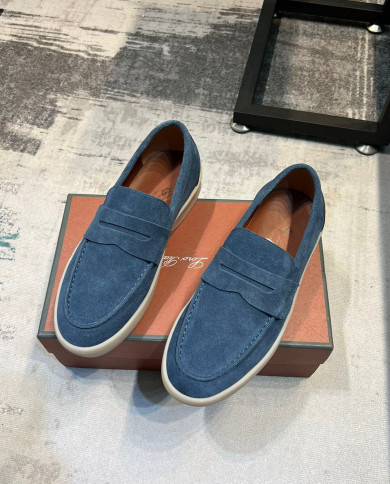 Lora Piana Classic Lefu shoes cowhide  cashmere