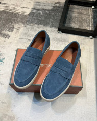 Lora Piana Classic Lefu shoes cowhide  cashmere