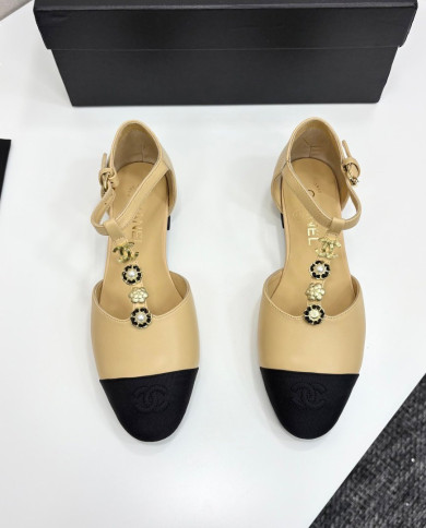 Chanel T Strap Cap Toe shoes