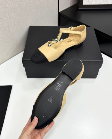 Chanel T Strap Cap Toe shoes