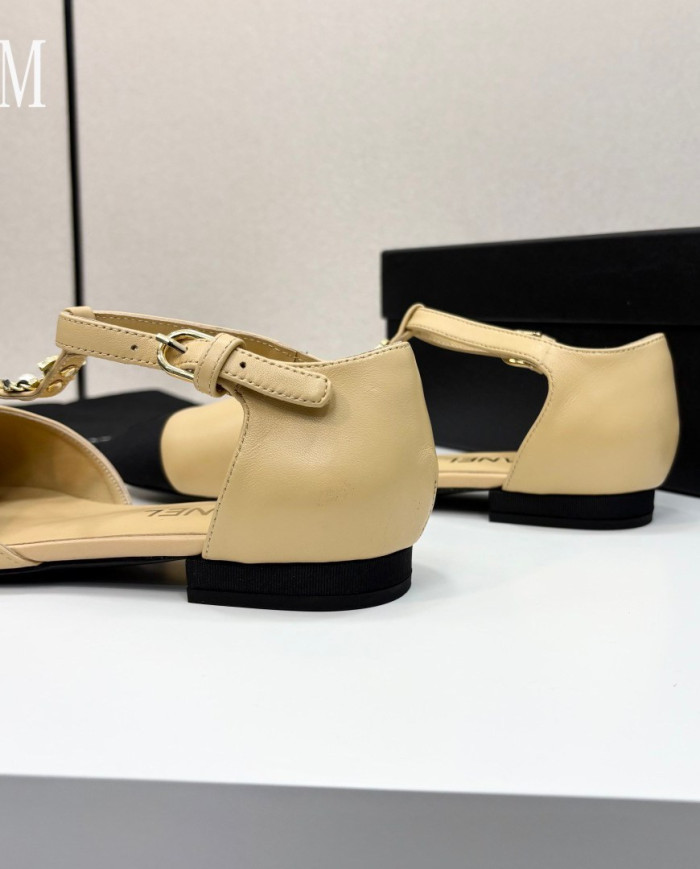 Chanel T Strap Cap Toe shoes