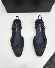 Chanel Printed Slingback Shoes