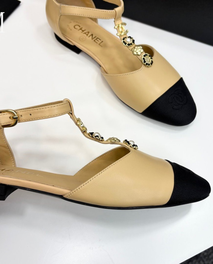 Chanel T Strap Cap Toe shoes