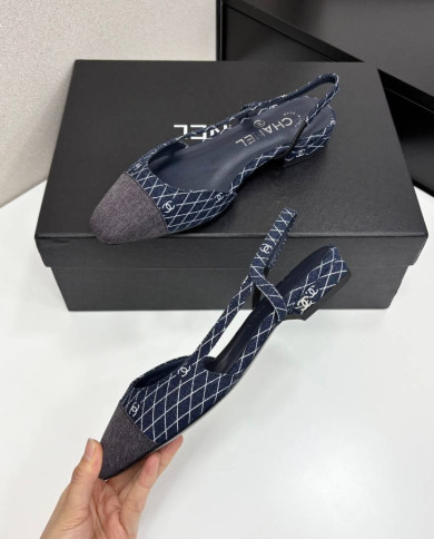 Chanel Printed Slingback Shoes