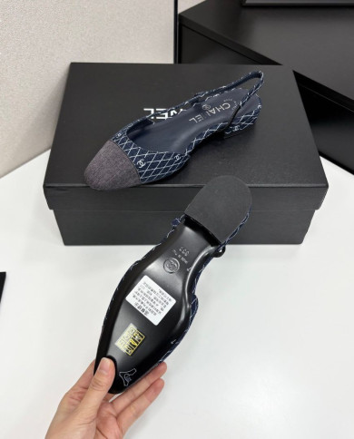 Chanel Printed Slingback Shoes