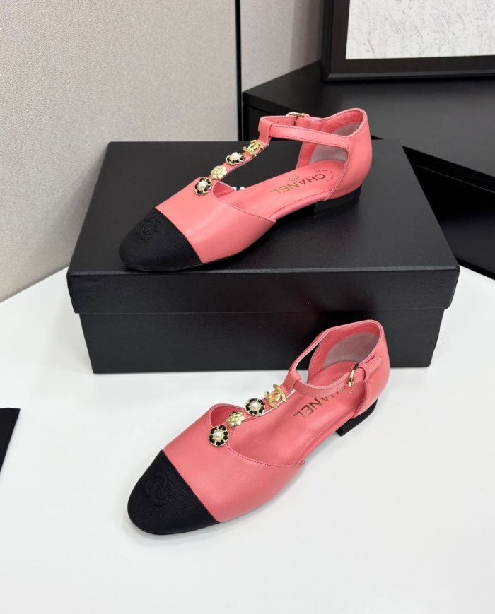 Chanel T Strap Cap Toe shoes
