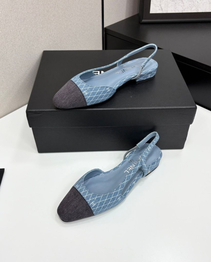 Chanel Printed Slingback Shoes