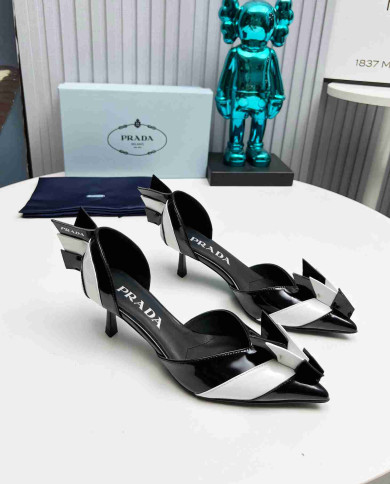 Prada Geometric Pointed Toe Heels