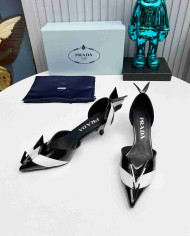 Prada Geometric Pointed Toe Heels