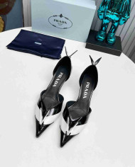 Prada Geometric Pointed Toe Heels