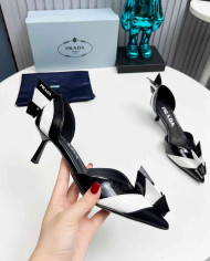 Prada Geometric Pointed Toe Heels