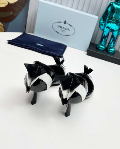 Prada Geometric Pointed Toe Heels