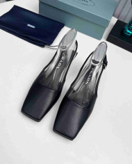 Prada Women's Square Toe Slingback shoes