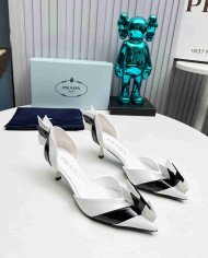 Prada Geometric Pointed Toe Heels