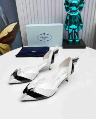Prada Geometric Pointed Toe Heels