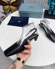 Prada Women's Square Toe Slingback shoes