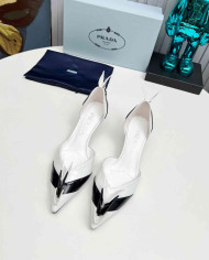 Prada Geometric Pointed Toe Heels