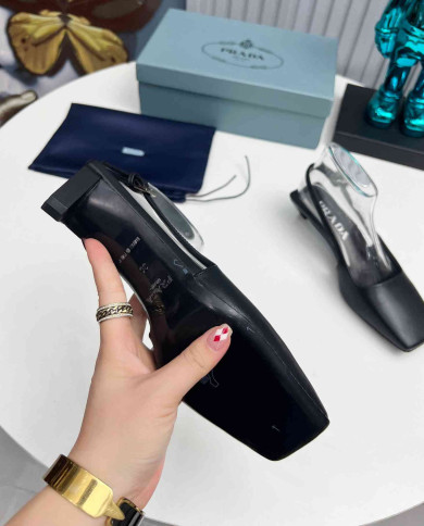 Prada Women's Square Toe Slingback shoes