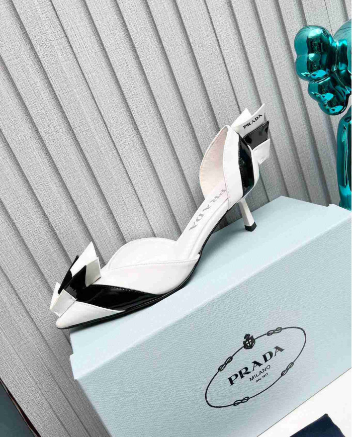Prada Geometric Pointed Toe Heels