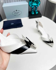 Prada Geometric Pointed Toe Heels