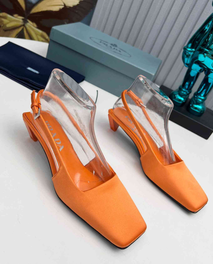 Prada Women's Square Toe Slingback shoes