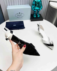 Prada Geometric Pointed Toe Heels