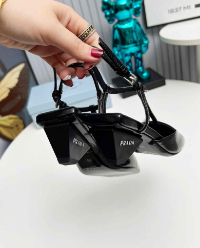 Prada Women's Square Toe T Strap shoes