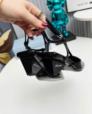 Prada Women's Square Toe T Strap shoes