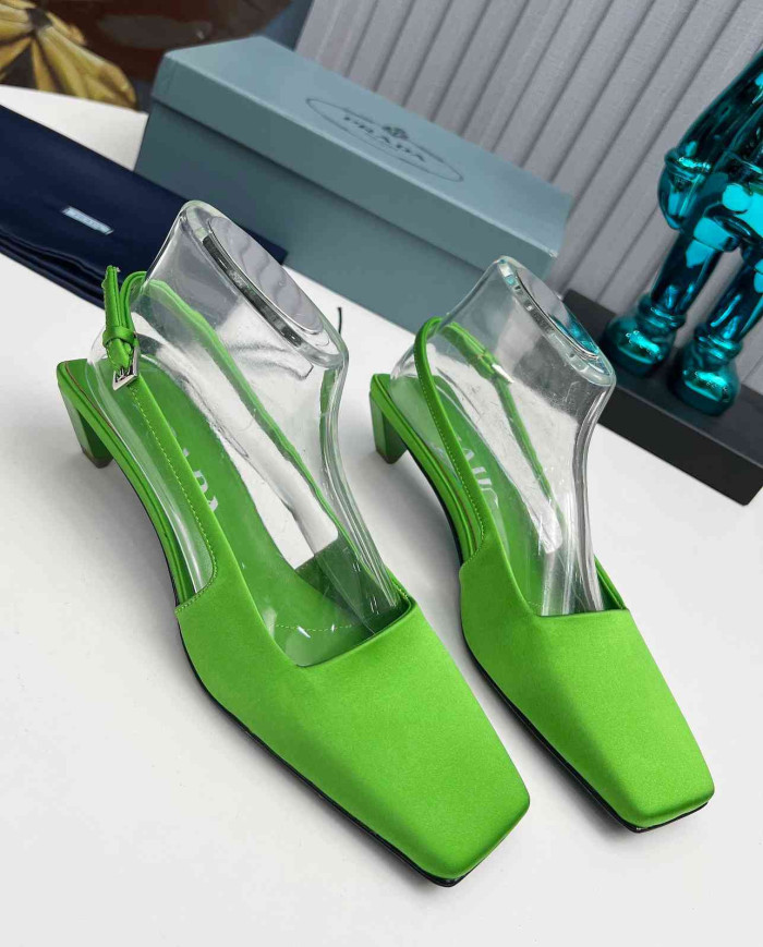 Prada Women's Square Toe Slingback shoes