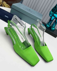 Prada Women's Square Toe Slingback shoes