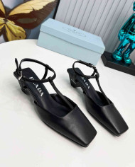 Prada Women's Square Toe T Strap shoes