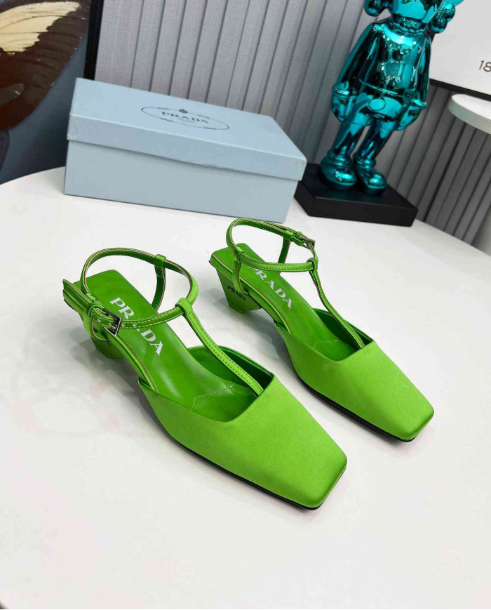 Prada Women's Square Toe T Strap shoes