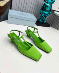 Prada Women's Square Toe T Strap shoes