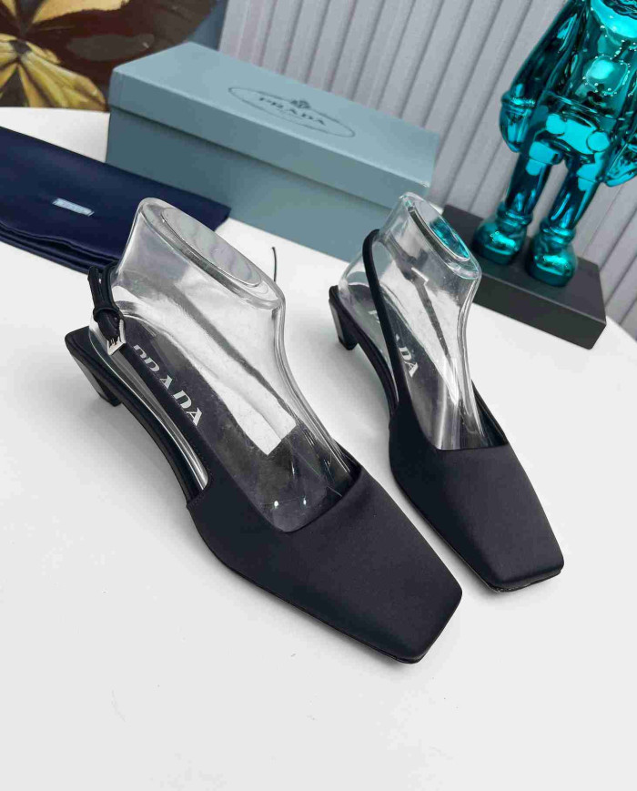 Prada Women's Square Toe Slingback shoes