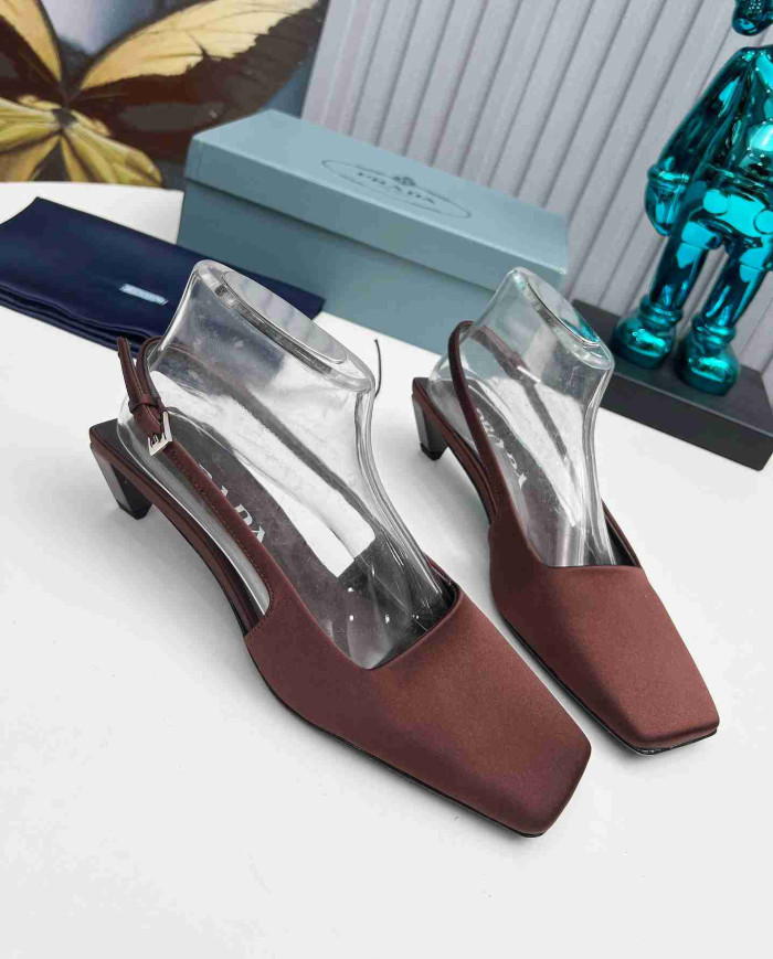 Prada Women's Square Toe Slingback shoes