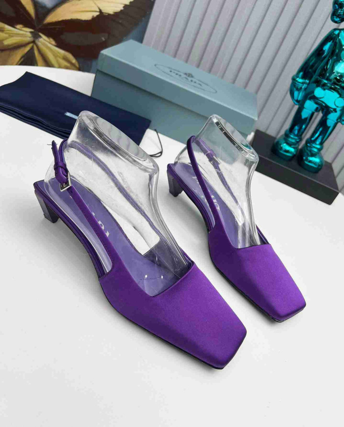 Prada Women's Square Toe Slingback shoes