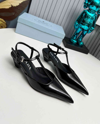 Prada Women's Pointed Toe T Strap shoes