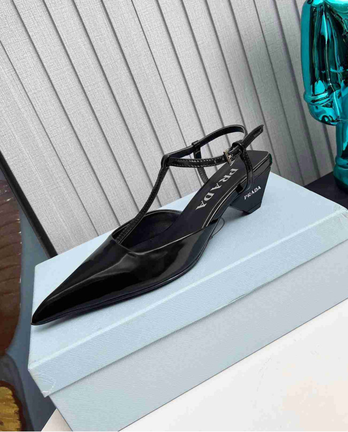 Prada Women's Pointed Toe T Strap shoes