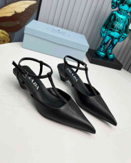 Prada Women's Pointed Toe T Strap shoes