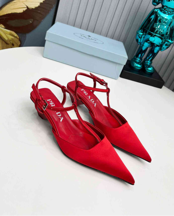 Prada Women's Pointed Toe T Strap shoes