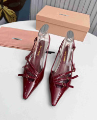 Miu Miu Women's Pointed Multi Strap Slingback Sandals