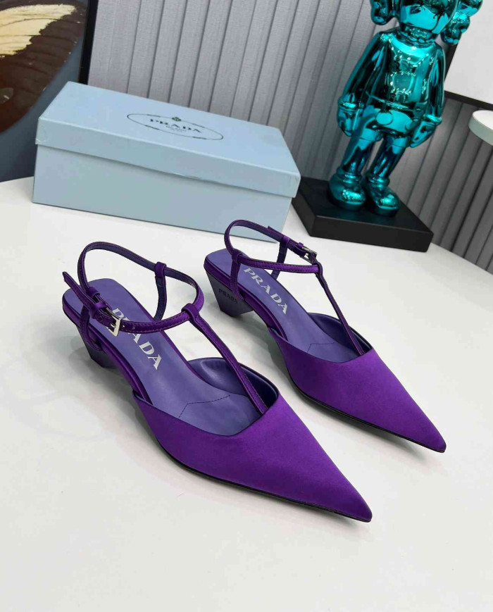 Prada Women's Pointed Toe T Strap shoes